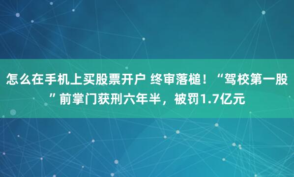 怎么在手机上买股票开户 终审落槌！“驾校第一股”前掌门获刑六年半，被罚1.7亿元