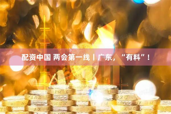 配资中国 两会第一线丨广东，“有料”！
